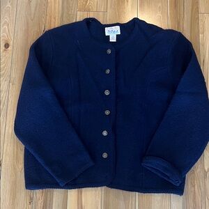 Tally Ho Classic Navy Wool Sweater